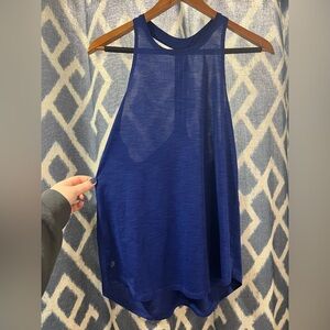 Athleta Incline Tank Power of She Royal Blue Size XS OVERSIZED